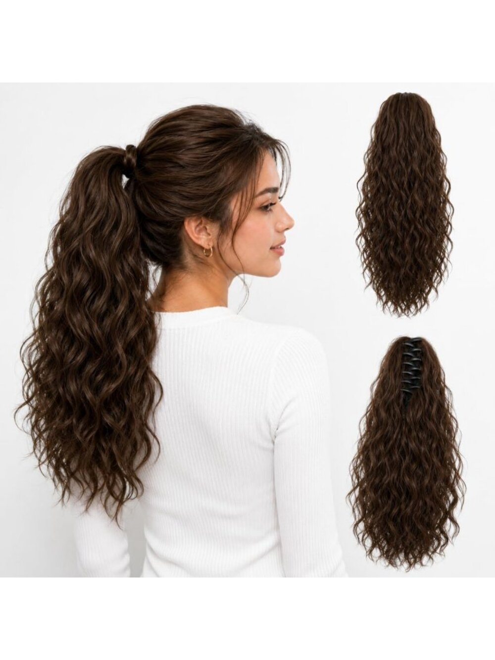 12" Real Remy Hair Claw Clip Ponytail - 70g Lightweight, Stylish Hair Extension